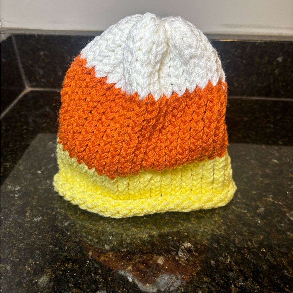 NWOT Kids Knit Candy Corn Beanie
